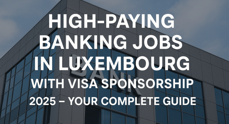 High-Paying Banking Jobs in Luxembourg with Visa Sponsorship 2025 – Your Complete Guide